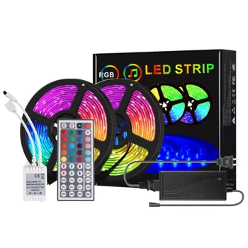EU Plug, Led 5050 Light Strip Epoxy Resin Waterproof RGB Color Soft Light Strip 44 Key Controller Set 10M 300LEDS
EU Plug, Led 5050 Light Strip Epoxy Resin Waterproof RGB Color Soft Light Strip 44 Key Controller Set 10M 300LEDS
