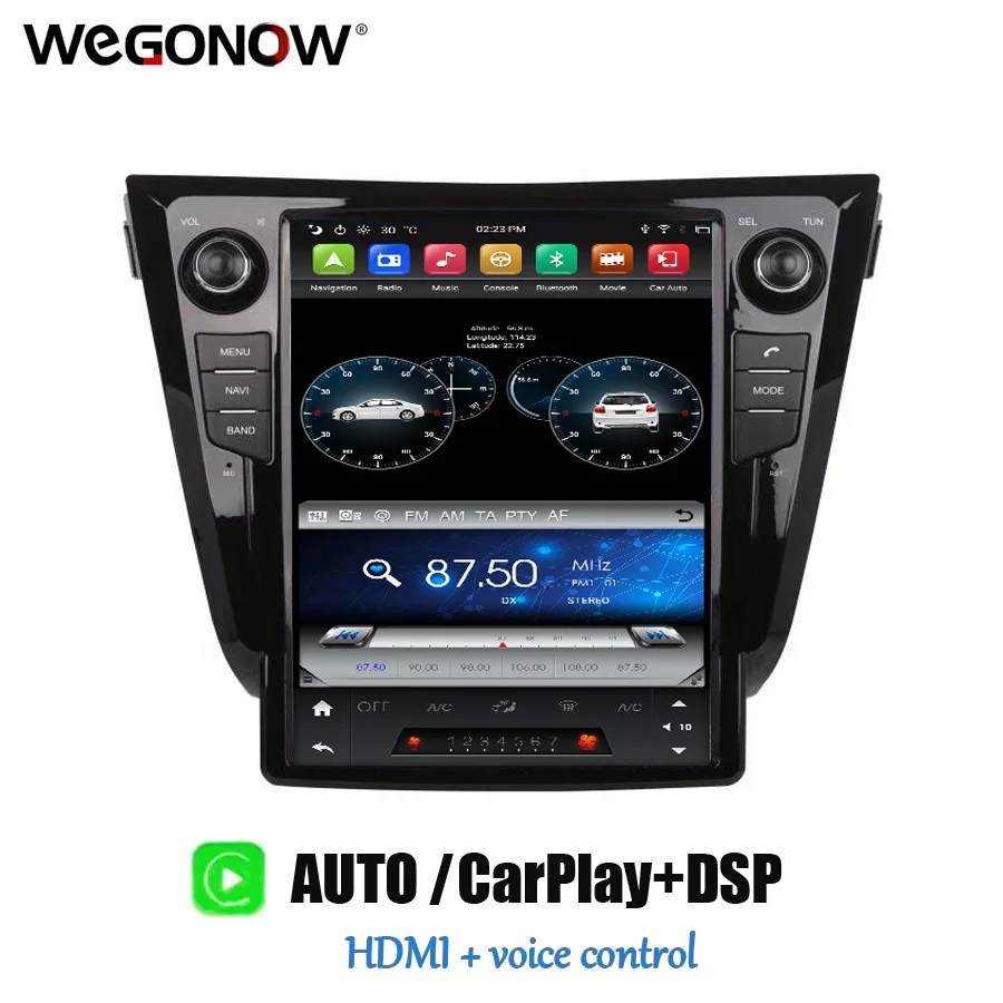 DSP PX6 Carplay voice Tesla 12 1 "Android 9 0 4 Гб 64 Авторадио GPS-навигация BT5.0 для X-Trail / Qashaqi 2014-2016 |