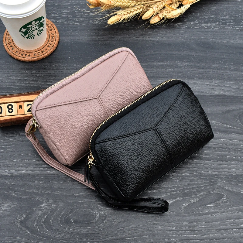 Women Solid Color Leather Zipper Wallet Female Large Capacity Simple Coin Purses Ladies Wristband Card Holder Clutch Phone Bag
Women Solid Color Leather Zipper Wallet Female Large Capacity Simple Coin Purses Ladies Wristband Card Holder Clutch Phone Bag