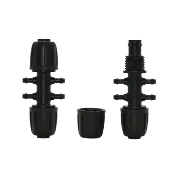 Garden hose 16mm to 4/7 water pipe 4 way splitter barbed double way irrigation connector screw 1/2 to 1/4 reducing tee 25pcs 
Garden hose 16mm to 4/7 water pipe 4 way splitter barbed double way irrigation connector screw 1/2 to 1/4 reducing tee 25pcs