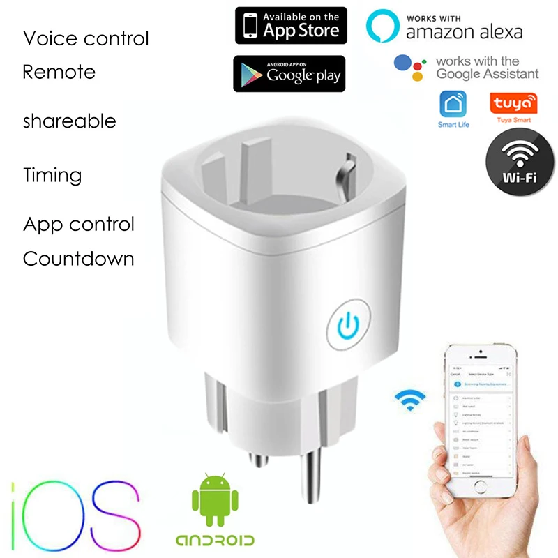 WiFi Smart Plug Outlet Tuya Remote Control Home Appliances Works With Alexa Google Home No Hub Required Adaptors
WiFi Smart Plug Outlet Tuya Remote Control Home Appliances Works With Alexa Google Home No Hub Required Adaptors
