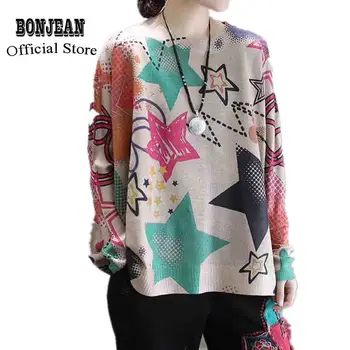 Women Sweater Pullover Outwear Knit Tops Big Loose Oversized for Spring Autumn Stars Print Fashion Casual AZ10283722
Women Sweater Pullover Outwear Knit Tops Big Loose Oversized for Spring Autumn Stars Print Fashion Casual AZ10283722