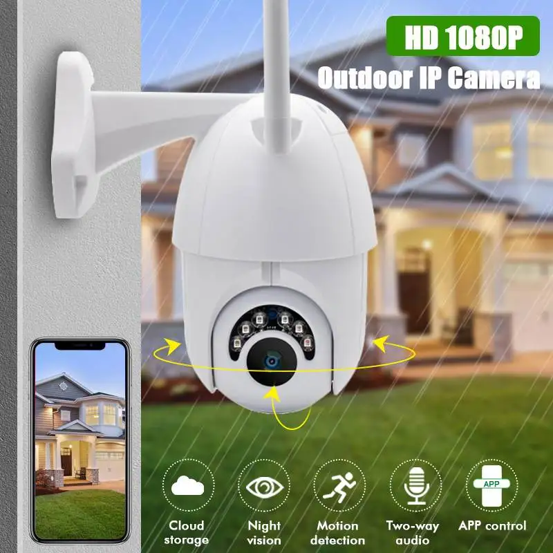 AUGIENB 1080P Wifi IP Camera Outdoor Weatherproof Wireless Home Security Night Vision IR 60m Two Way Audio ONVIF PTZ ZOOM CCTV
AUGIENB 1080P Wifi IP Camera Outdoor Weatherproof Wireless Home Security Night Vision IR 60m Two Way Audio ONVIF PTZ ZOOM CCTV