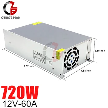 12V Switching Power Supply 60A 720W AC to DC LED Strip Power Source Adapter Transformer LED Power Supply Voltage Regulator
12V Switching Power Supply 60A 720W AC to DC LED Strip Power Source Adapter Transformer LED Power Supply Voltage Regulator