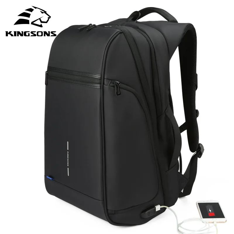 Kingsons New Style Large-Volume Business Backpack USB Charging Wearable Computer Bag Backpack