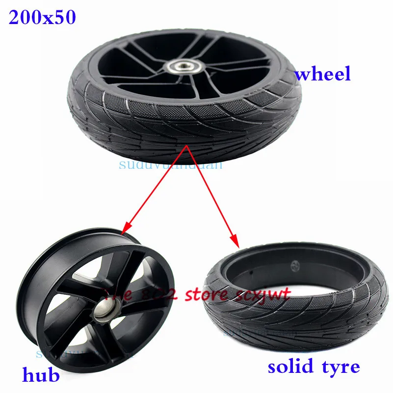 8 Inch wheel 200x50 Solid Tire alloy hub For Xiaomi Ninebot Segway ES1 ES2 ES4 Electric Scooter rear Wheel Explosion-Proof Tire
8 Inch wheel 200x50 Solid Tire alloy hub For Xiaomi Ninebot Segway ES1 ES2 ES4 Electric Scooter rear Wheel Explosion-Proof Tire