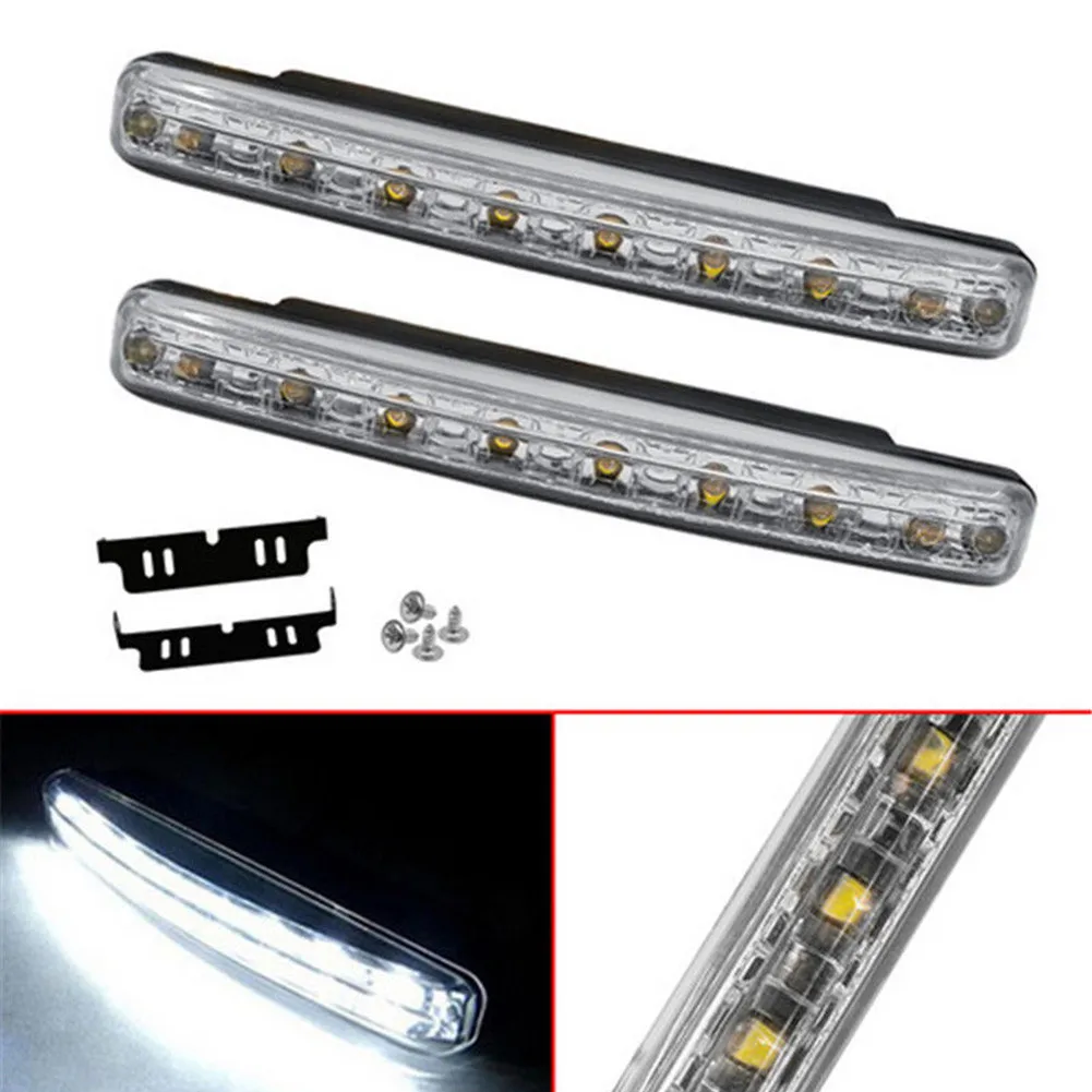 White Daytime Running Light 12V 2 Pcs Parts 8 LED Bright Driving DRL Lamp Fog Lamp For Trucks SUVs Trailers RVs
White Daytime Running Light 12V 2 Pcs Parts 8 LED Bright Driving DRL Lamp Fog Lamp For Trucks SUVs Trailers RVs