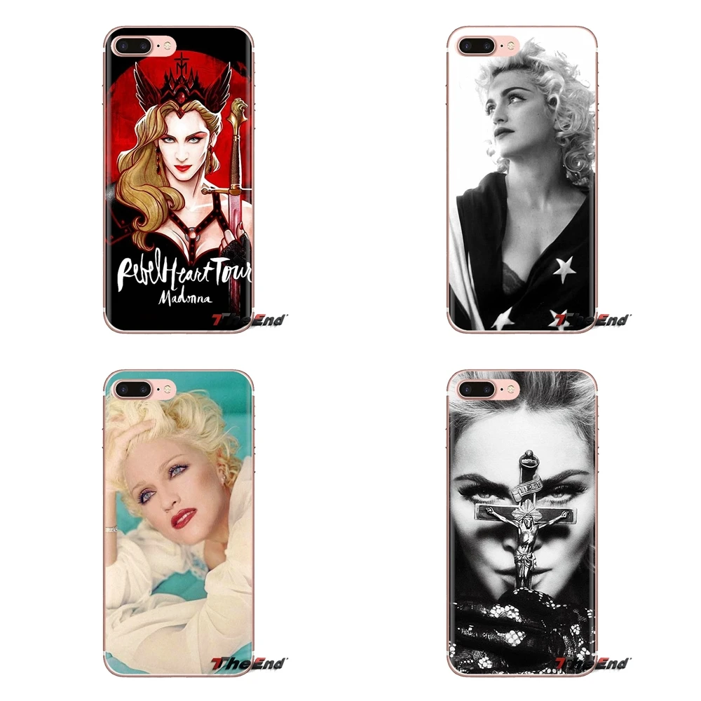 

For Sony Xperia Z Z1 Z2 Z3 Z5 compact M2 M4 M5 C4 E3 T3 XA Huawei Mate 7 8 Y3II Rebel Heart USA Sexy Lady Madonna Silicone Cover