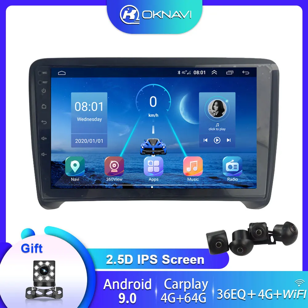Android 9.0 Smart 4G Car Multimedia Player Auto Radio For Audi TT MK2 8J 2006-2014 Navigation Carplay DSP 2 Din 360° Rear View C
Android 9.0 Smart 4G Car Multimedia Player Auto Radio For Audi TT MK2 8J 2006-2014 Navigation Carplay DSP 2 Din 360° Rear View C