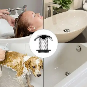 Stainless Steel Bath Floor Drain Stopper Protector Hair Catcher Strainer 4 Rubbers 
Stainless Steel Bath Floor Drain Stopper Protector Hair Catcher Strainer 4 Rubbers