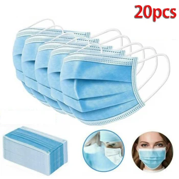 20PCS 3 Layers Disposable Protection Mouth Covers Non-Woven Anti-Dust Face mask Anti-Pollution Haze Anti-Flu Earloop Safe
20PCS 3 Layers Disposable Protection Mouth Covers Non-Woven Anti-Dust Face mask Anti-Pollution Haze Anti-Flu Earloop Safe