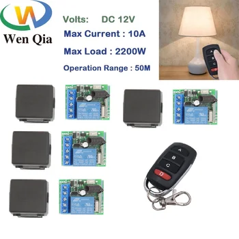 Wenqia 433M Universal Wireless Remote Control Switch DC12V 10A 1CH 4 gangs Relay and Transmitter for Light/Signal transmission
Wenqia 433M Universal Wireless Remote Control Switch DC12V 10A 1CH 4 gangs Relay and Transmitter for Light/Signal transmission