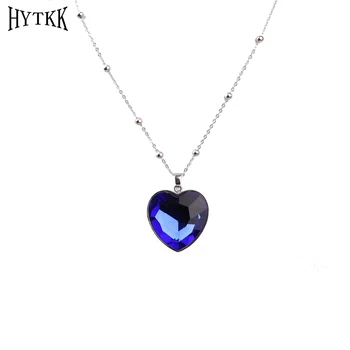 Blue heart-shaped gemstone pendant necklace for women. The two-color guardian angel compares his hands with his hands,dropship
Blue heart-shaped gemstone pendant necklace for women. The two-color guardian angel compares his hands with his hands,dropship