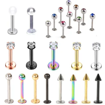 Lip Piercing 2Pcs Surgical Steel Tragus Ear Studs Cartilage Helix Labret Ring Lip Morne Bars Rings Body Jewelry Woman Crystal
Lip Piercing 2Pcs Surgical Steel Tragus Ear Studs Cartilage Helix Labret Ring Lip Morne Bars Rings Body Jewelry Woman Crystal