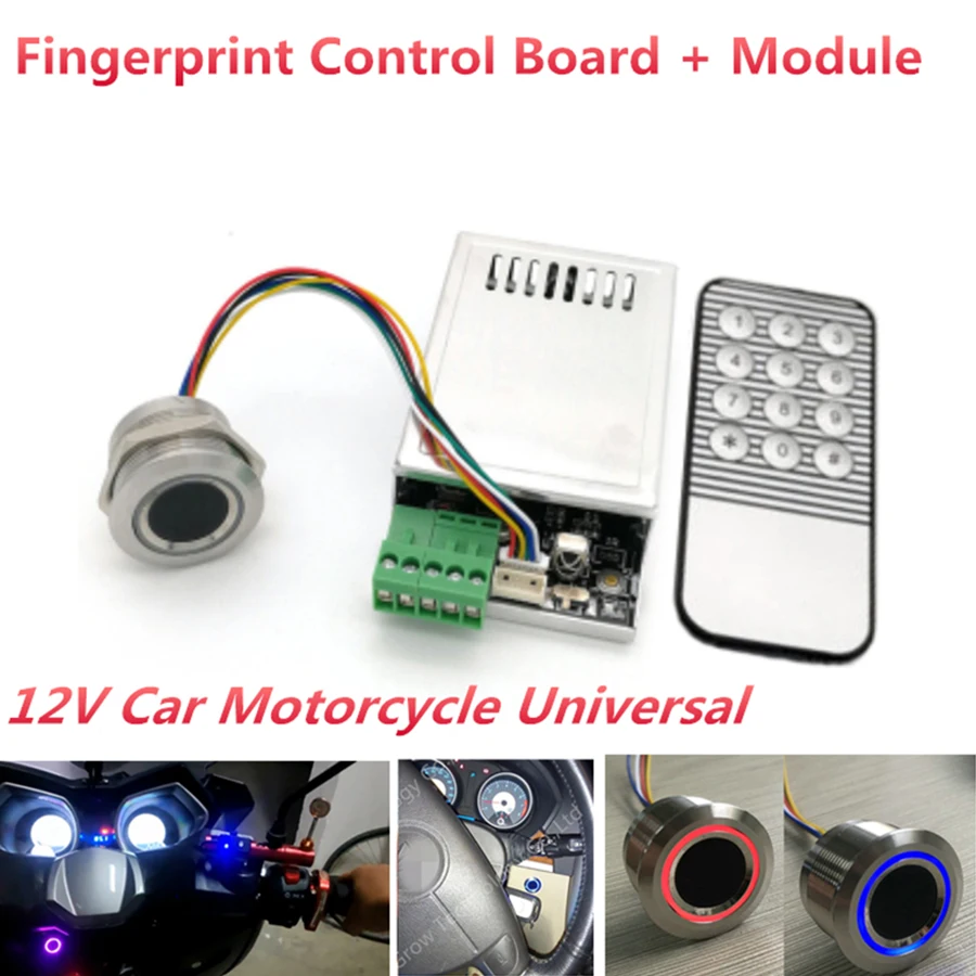 12V LED One Key Start K216 Fingerprint Control Board R503 Fingerprint Module For Car Door Motorcycle Lock
12V LED One Key Start K216 Fingerprint Control Board R503 Fingerprint Module For Car Door Motorcycle Lock