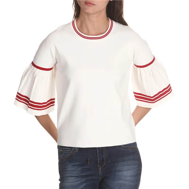 Patads French women's M spring summer series playful trumpet sleeve Knitted Top Monica
Patads French women's M spring summer series playful trumpet sleeve Knitted Top Monica