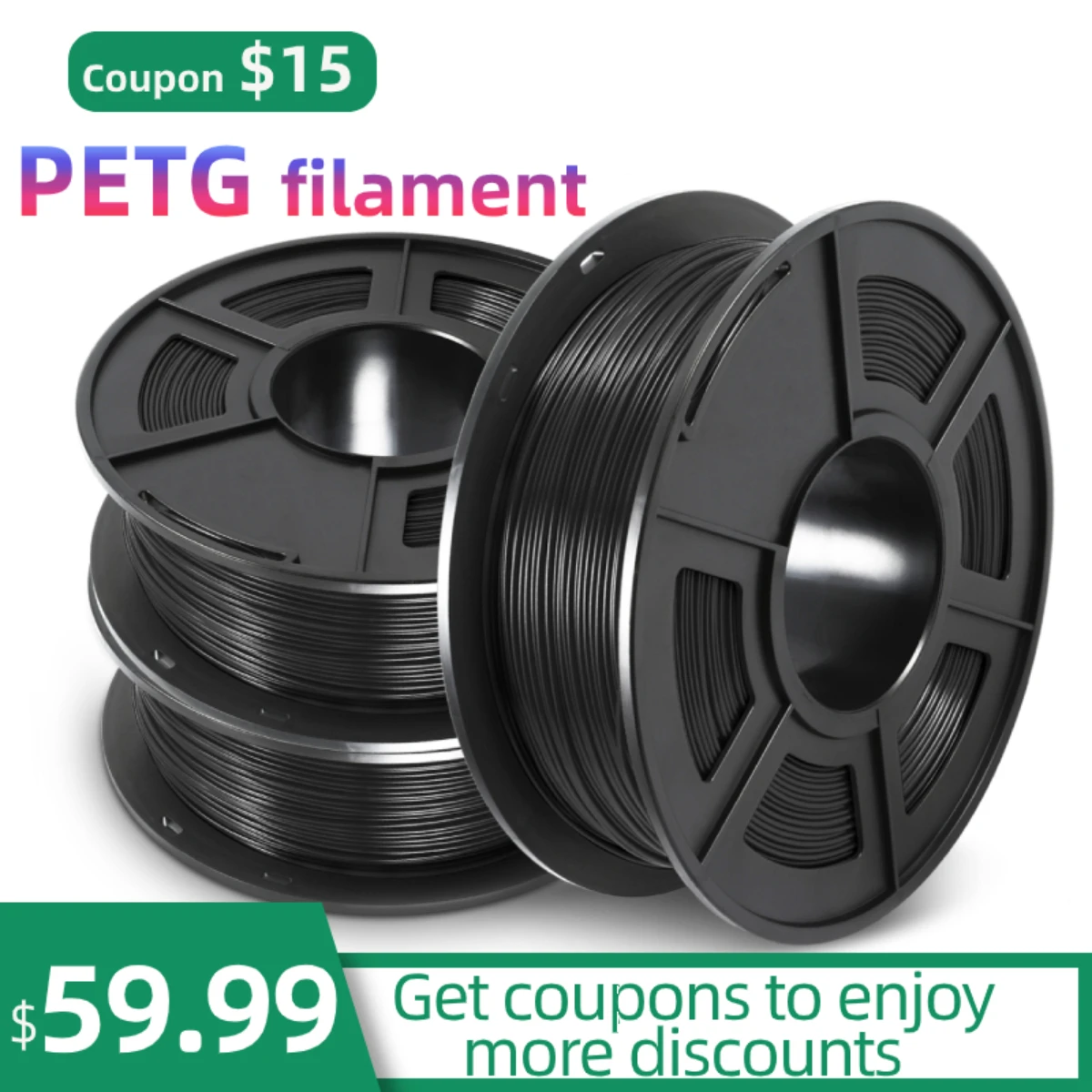 BLACK PETG*3 3d Printer Filament sublimatie sublimation PLA Material sensible solid cloth component element equipment goods 
BLACK PETG*3 3d Printer Filament sublimatie sublimation PLA Material sensible solid cloth component element equipment goods