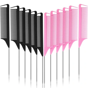 12 Pieces Parting Comb for Braids, Teasing Combs with Stainless Steel Pintail for Hair Styling Hairdressing
12 Pieces Parting Comb for Braids, Teasing Combs with Stainless Steel Pintail for Hair Styling Hairdressing