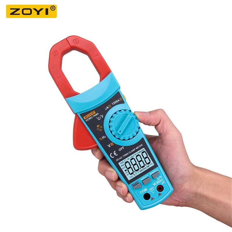 ZOYI VC902 / VC903 True RMS Digital Clamp Meter AC/DC Current 6000 Counts Voltage Automatic Range Capacitance Resistance
ZOYI VC902 / VC903 True RMS Digital Clamp Meter AC/DC Current 6000 Counts Voltage Automatic Range Capacitance Resistance
