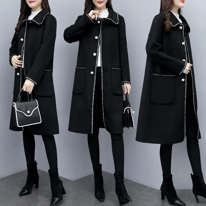 Hepburn Black And White with Pattern Woolen Overcoat 2019 Autumn & Winter Popular Fashion Loose Graceful Mid-length Woolen Jacke
Hepburn Black And White with Pattern Woolen Overcoat 2019 Autumn & Winter Popular Fashion Loose Graceful Mid-length Woolen Jacke