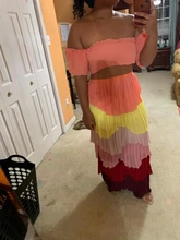 Vestido de fiesta largo plisado, falda larga de verano, sin tirantes, dos piezas