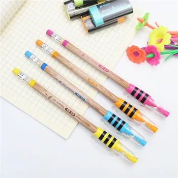 2PCS Cute little bee automatic pencils With mini pencil sharpener and eraser Pen cap protection nib school pencil stationery
2PCS Cute little bee automatic pencils With mini pencil sharpener and eraser Pen cap protection nib school pencil stationery