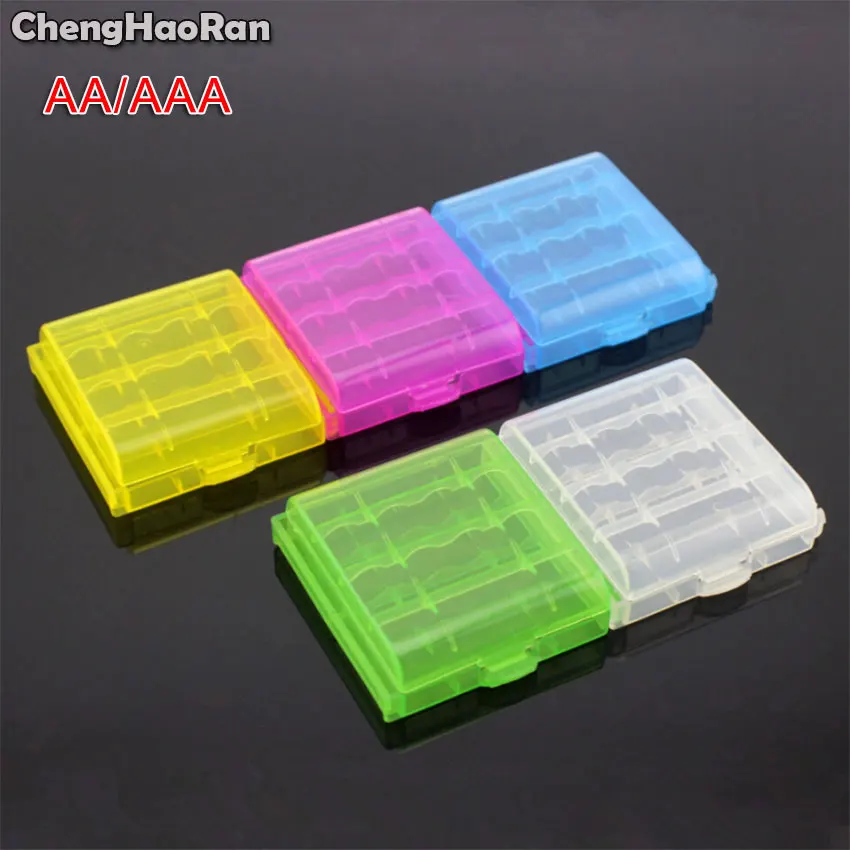 Цветной держатель для батарей ChengHaoRan чехол 4x 5x AA AAA жесткая пластмассовая коробка