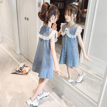Summer 2020 children's clothing children's foreign net red lace denim dress girls sleeveless doll collar dress
Summer 2020 children's clothing children's foreign net red lace denim dress girls sleeveless doll collar dress