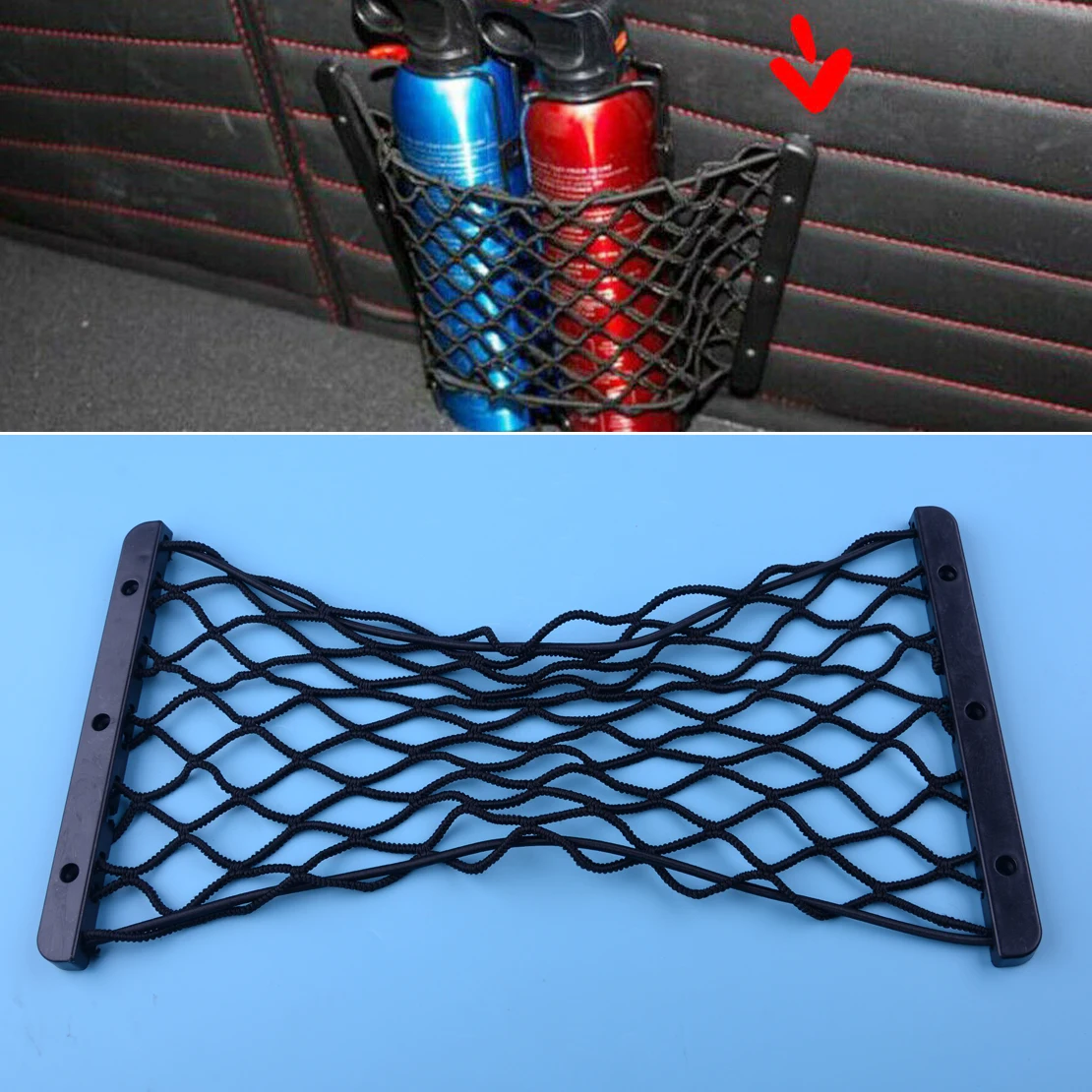 DWCX Universal Black Rear Trunk Side Cargo Net Elastic Storage Nylon Mesh For Fire Extinguisher Luggage
DWCX Universal Black Rear Trunk Side Cargo Net Elastic Storage Nylon Mesh For Fire Extinguisher Luggage