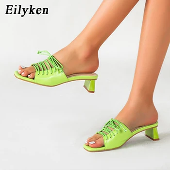 Eilyken Summer Fashion Cross Lace-Up Gladiator Women New Slippers Low Heel 5CM Square Head Open toe Outdoor Leisure Female Shoes
Eilyken Summer Fashion Cross Lace-Up Gladiator Women New Slippers Low Heel 5CM Square Head Open toe Outdoor Leisure Female Shoes