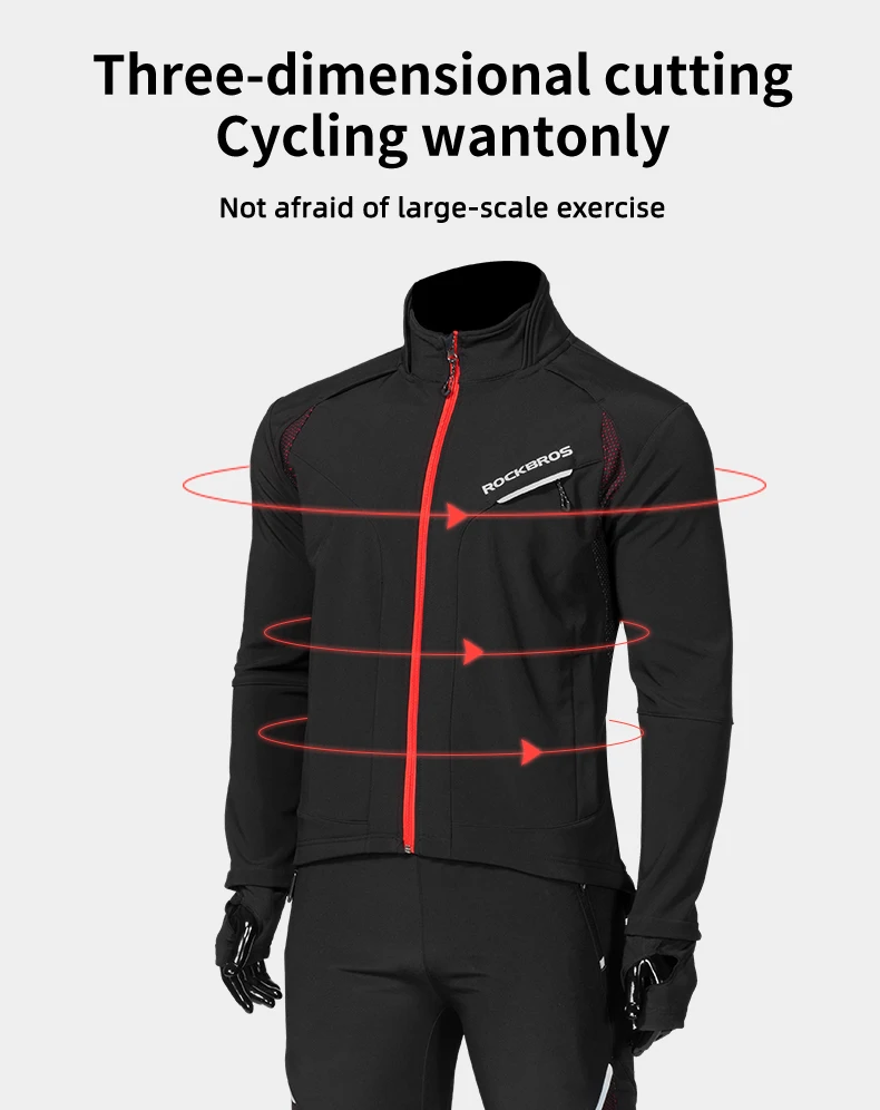 ROCKBROS Cycling Clothing Set Winter Thermal Fleece Pants Rainproof Windproof Reflective Cycling Jersey Set Men Women Sportswear ROCKBROS Cycling Clothing Set Winter Thermal Fleece Pants Rainproof Windproof Reflective Cycling Jersey Set Men Women Sportswear