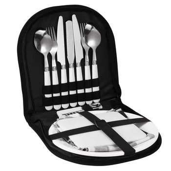 Camping Silverware Kit Cutlery Organizer Utensil Picnic Stainless Steel Plate Spoon Wine Opener Fork Napkin Hiking BBQ Travel
Camping Silverware Kit Cutlery Organizer Utensil Picnic Stainless Steel Plate Spoon Wine Opener Fork Napkin Hiking BBQ Travel