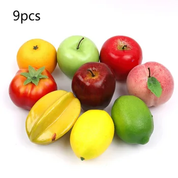9Pcs/Set Variety Artificial Fruits Plastic Fake Fruit Plastic Kitchen Table DIY Home Decoration Vivid Apple Tomato Peach Lemon
9Pcs/Set Variety Artificial Fruits Plastic Fake Fruit Plastic Kitchen Table DIY Home Decoration Vivid Apple Tomato Peach Lemon