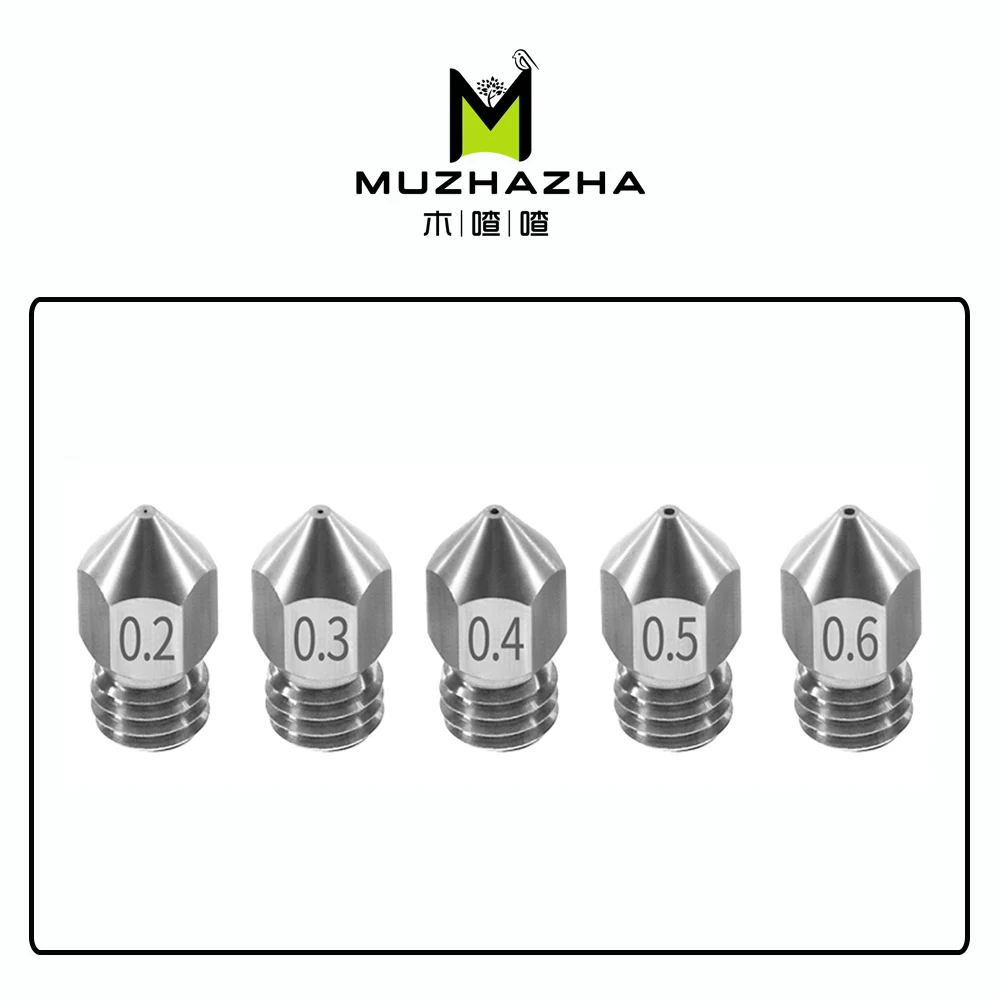 3D Printer Threaded Stainless Steel MK8 Nozzle M6 0.2 0.3 0.4 0.5 0.6mm for 1.75mm Filament for CR10 CR-10S Ender 3 Ender 5
3D Printer Threaded Stainless Steel MK8 Nozzle M6 0.2 0.3 0.4 0.5 0.6mm for 1.75mm Filament for CR10 CR-10S Ender 3 Ender 5