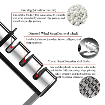 Knife Sharpener for Kitchen Cutter and Knives Stainless Steel Convenient for Storage Non-Slip Design Knife Sharpening Tool Profe
Knife Sharpener for Kitchen Cutter and Knives Stainless Steel Convenient for Storage Non-Slip Design Knife Sharpening Tool Profe