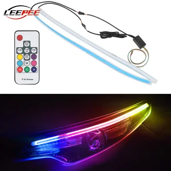 LEEPEE LED Turn Signal Lights DRL 2Pcs/set Universal Multicolor LED Light Strip Car RGB Daytime Running Light Flexible
LEEPEE LED Turn Signal Lights DRL 2Pcs/set Universal Multicolor LED Light Strip Car RGB Daytime Running Light Flexible