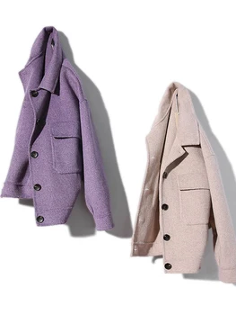 Wool coat women high quality short wool coat 2019 new wool double-sided tooling jacket autumn winter Pure color women coat
Wool coat women high quality short wool coat 2019 new wool double-sided tooling jacket autumn winter Pure color women coat