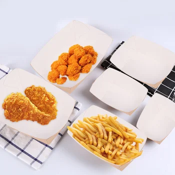 100 Pcs Disposable Paper Food Serving Tray Kraft Paper Take-Out Box Boat Shape Snack Open Box French Fries Chicken Storage Tray
100 Pcs Disposable Paper Food Serving Tray Kraft Paper Take-Out Box Boat Shape Snack Open Box French Fries Chicken Storage Tray