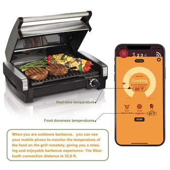 Portable Kitchen BBQ Oven Thermometer Wireless Bluetooth Meat Food Practical Multi-functional Durable Cooking Measurement
Portable Kitchen BBQ Oven Thermometer Wireless Bluetooth Meat Food Practical Multi-functional Durable Cooking Measurement