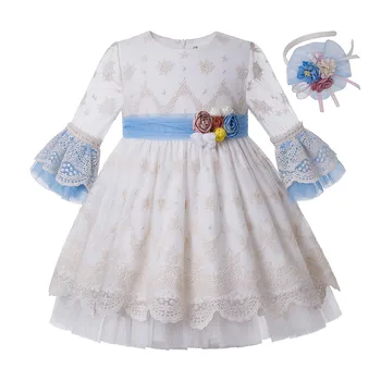 Pettigirl Ceremony Party Kids Dress White ELace Classical Girl Wedding Kid Dress Handmade Flowers Headdress Kids Clothes
Pettigirl Ceremony Party Kids Dress White ELace Classical Girl Wedding Kid Dress Handmade Flowers Headdress Kids Clothes