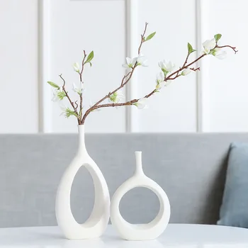 WHITE HOLLOW OVAL CERAMIC VASES FLOWERS ARRANGEMENT NARROW NECK VASE FLORAL FLOWER POT DESK DECOR HOME DECORATION MODERN
WHITE HOLLOW OVAL CERAMIC VASES FLOWERS ARRANGEMENT NARROW NECK VASE FLORAL FLOWER POT DESK DECOR HOME DECORATION MODERN