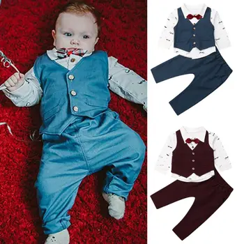 Toddler Kid Baby Boy Tuxedo Suit Shirt Waistcoat Pants Formal Outfits Clothes
Toddler Kid Baby Boy Tuxedo Suit Shirt Waistcoat Pants Formal Outfits Clothes