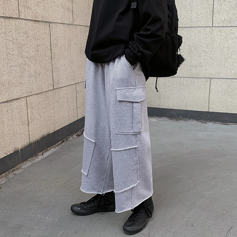 Cotton Casual Joggers Pants Men's Fashion Solid Color Drawstring Sweatpants Men Streetwear Loose Hip Hop Straight Trousers Mens
Cotton Casual Joggers Pants Men's Fashion Solid Color Drawstring Sweatpants Men Streetwear Loose Hip Hop Straight Trousers Mens