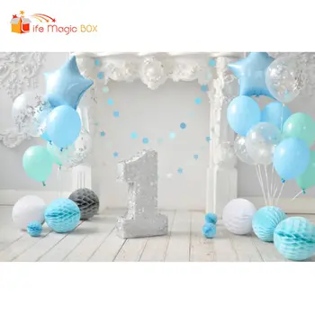 LIFE MAGIC BOX Photography Studio Backgrounds Blue Balloons 1st Birthday Baby Backdrop 
LIFE MAGIC BOX Photography Studio Backgrounds Blue Balloons 1st Birthday Baby Backdrop