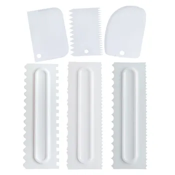 6 Pieces Cream Scraper Comb Plastic Scraper Fondant Cake Decorative Pattern Plastic Decoration Tool DIY Baking Mould
6 Pieces Cream Scraper Comb Plastic Scraper Fondant Cake Decorative Pattern Plastic Decoration Tool DIY Baking Mould