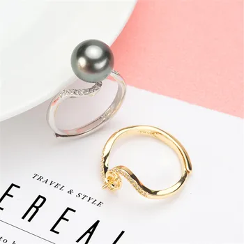 Pearl Ring Settings, Fashionable Ring Findings, Adjustable Size 925 Silver Ring Jewelry DIY making No Pearl Free Shipping
Pearl Ring Settings, Fashionable Ring Findings, Adjustable Size 925 Silver Ring Jewelry DIY making No Pearl Free Shipping