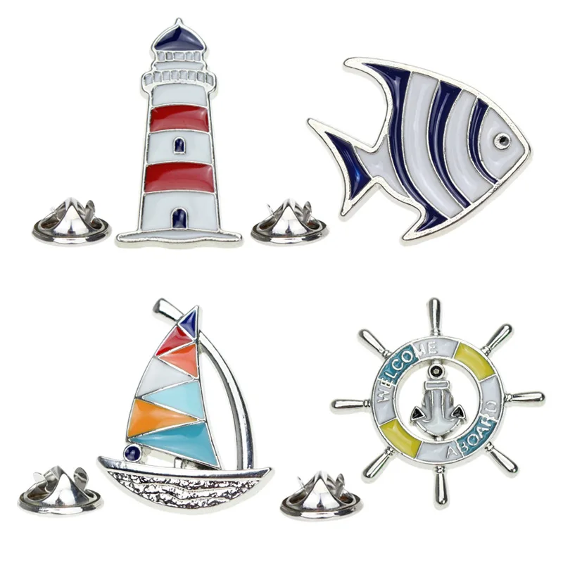 Navy Style Badge Cartoon Tropical Fish Metal Brooch Creative Sailboat Lighthouse Rudder Beacon Brooch Lapel Pin Small Gift Kids
Navy Style Badge Cartoon Tropical Fish Metal Brooch Creative Sailboat Lighthouse Rudder Beacon Brooch Lapel Pin Small Gift Kids