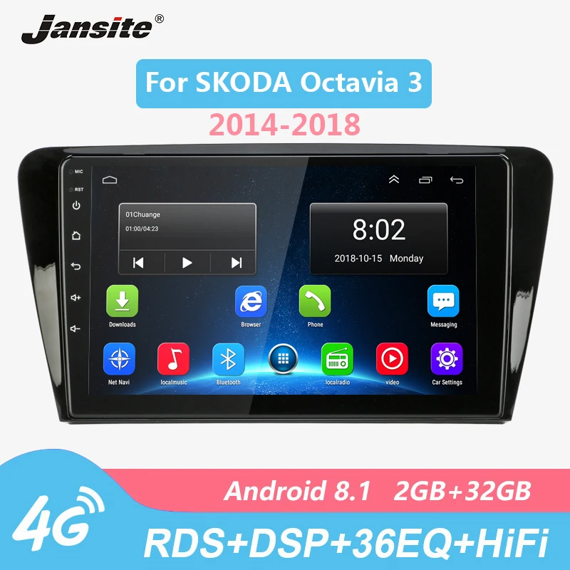 Jansite RDS 4G 10" Car Radio For SKODA Octavia 3 2014-2018 Wifi GPS BT Android Touch screen multimedia video players with CANBUS
Jansite RDS 4G 10" Car Radio For SKODA Octavia 3 2014-2018 Wifi GPS BT Android Touch screen multimedia video players with CANBUS