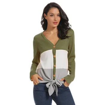 Lychee Lady Style Stripe Color Block Women Knitted Cardigan Sweater Autumn V-neck Women Cardigan Sweater Loose Lady Sweater
Lychee Lady Style Stripe Color Block Women Knitted Cardigan Sweater Autumn V-neck Women Cardigan Sweater Loose Lady Sweater