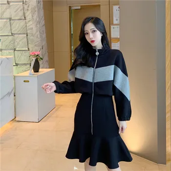 Will ~ qiu dong han edition of the new color matching show thin air layer fabrics temperament fishtail dress dress tide
Will ~ qiu dong han edition of the new color matching show thin air layer fabrics temperament fishtail dress dress tide